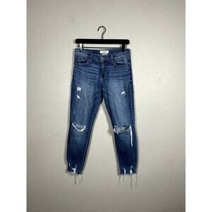 Pistola Skinny Medium Wash Distressed Jeans Size 27